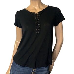 - #I11 sm Small - Pink Republic Black Tee